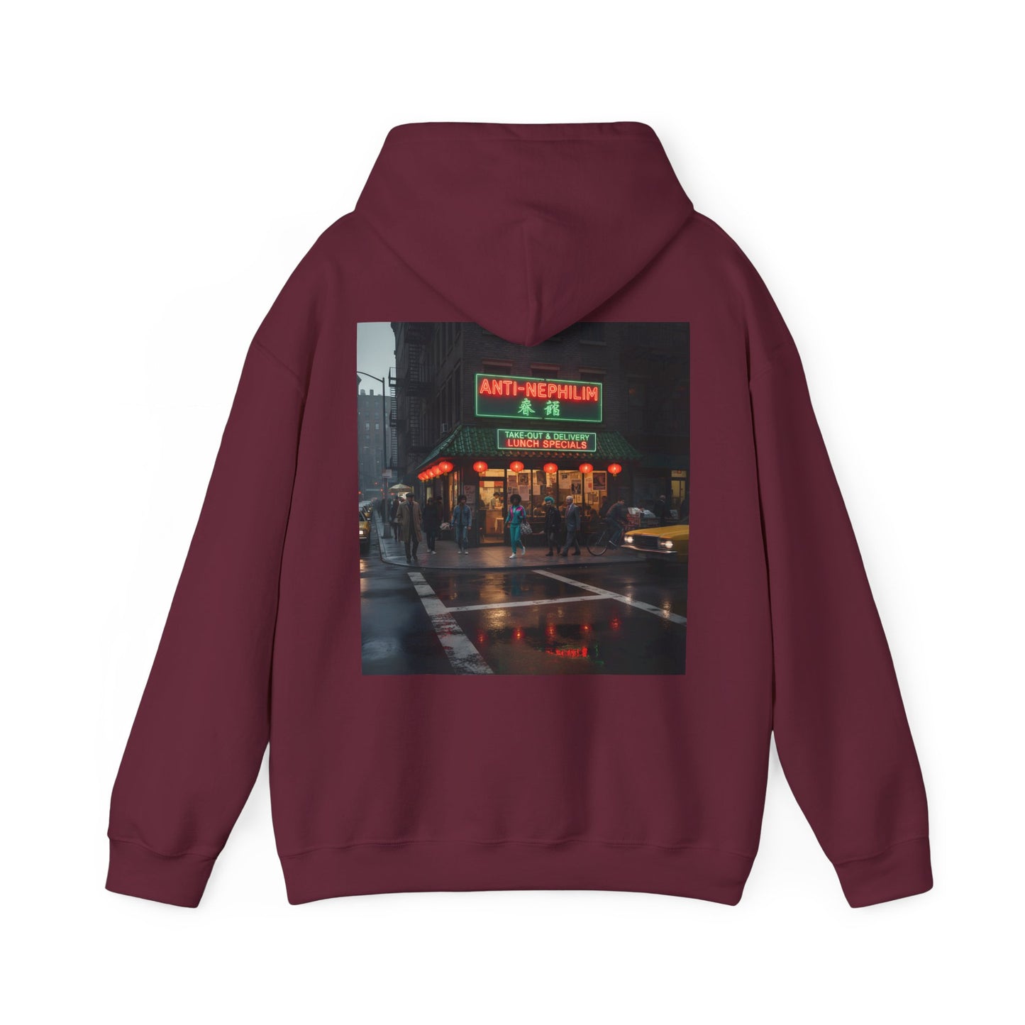 NYC Retro Chinese Anti Nephilim Hoodie - Kirk Ave. Apparel