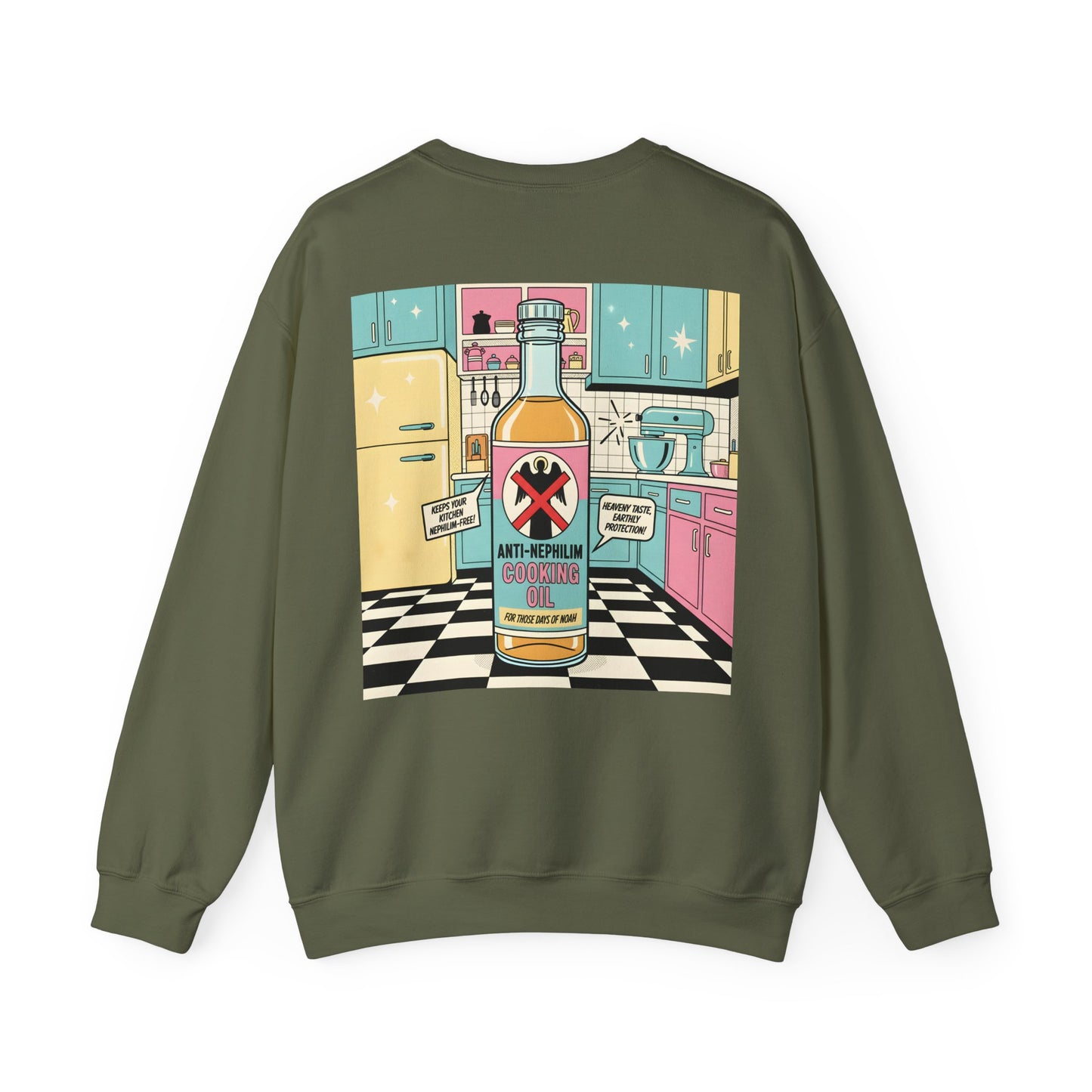 Retro Kitchen Pop Art Anti Nephilim Sweatshirt - Kirk Ave. Apparel