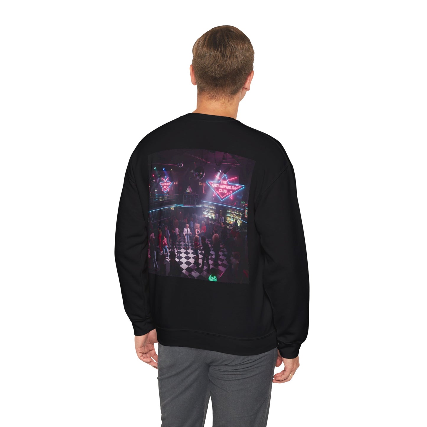 80s Neon Nightclub Anti Nephilim Sweatshirt - Kirk Ave. Apparel