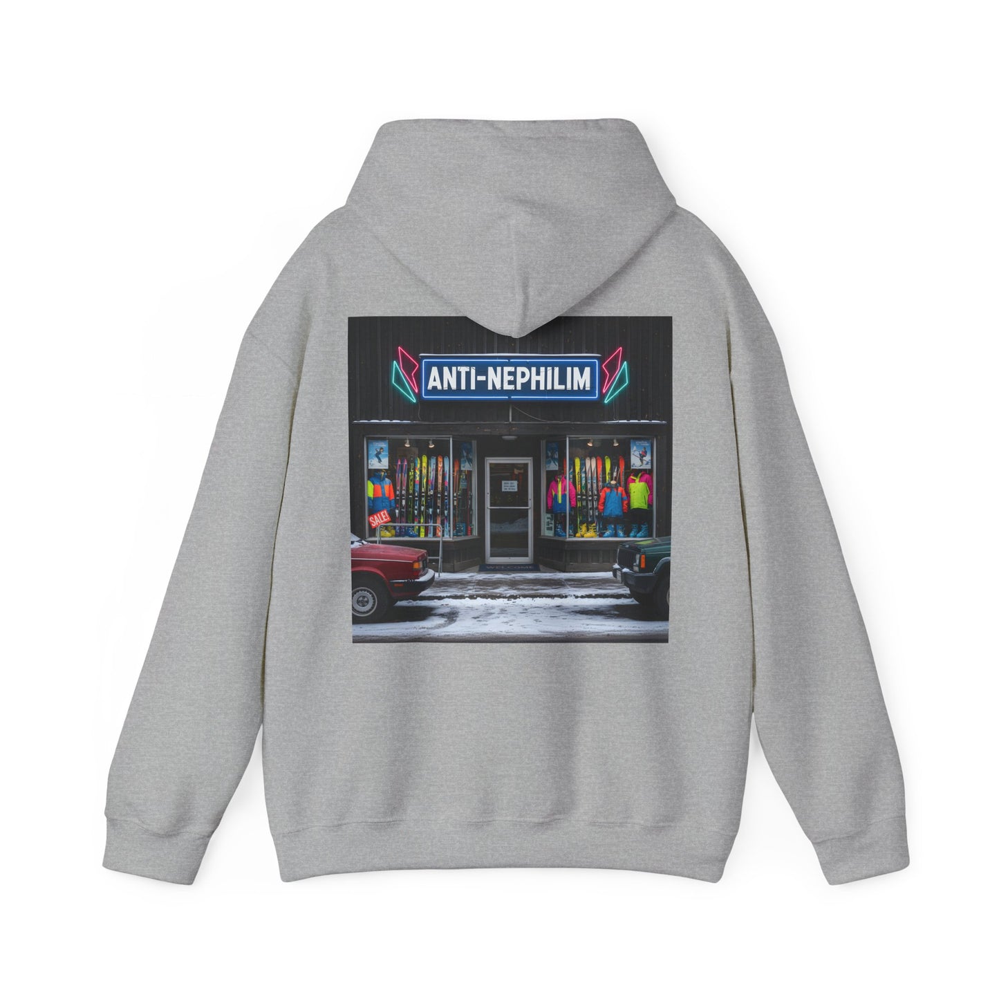 Anti Nephilim Ski Shop Hoodie — Kirk Ave. Apparel