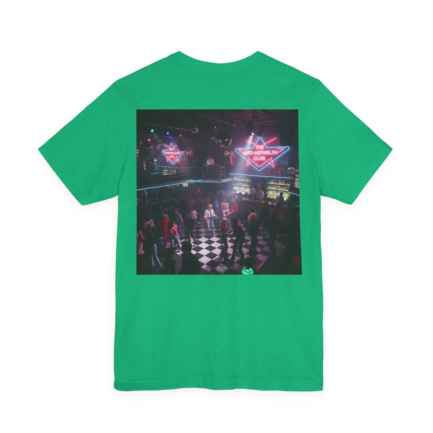 80s Neon Nightclub Anti Nephilim T Shirt - Kirk Ave. Apparel