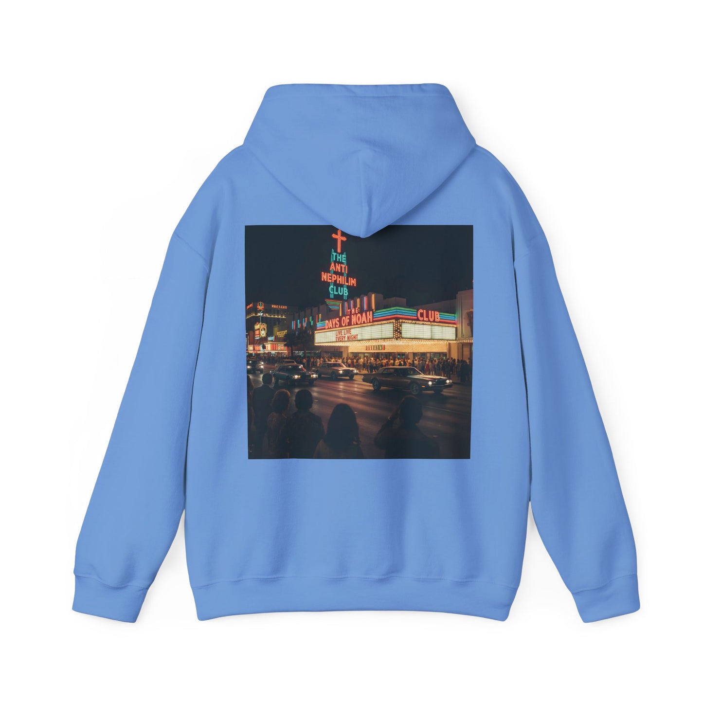 Retro Neon Anti Nephilim Casino Hoodie - Kirk Ave. Apparel