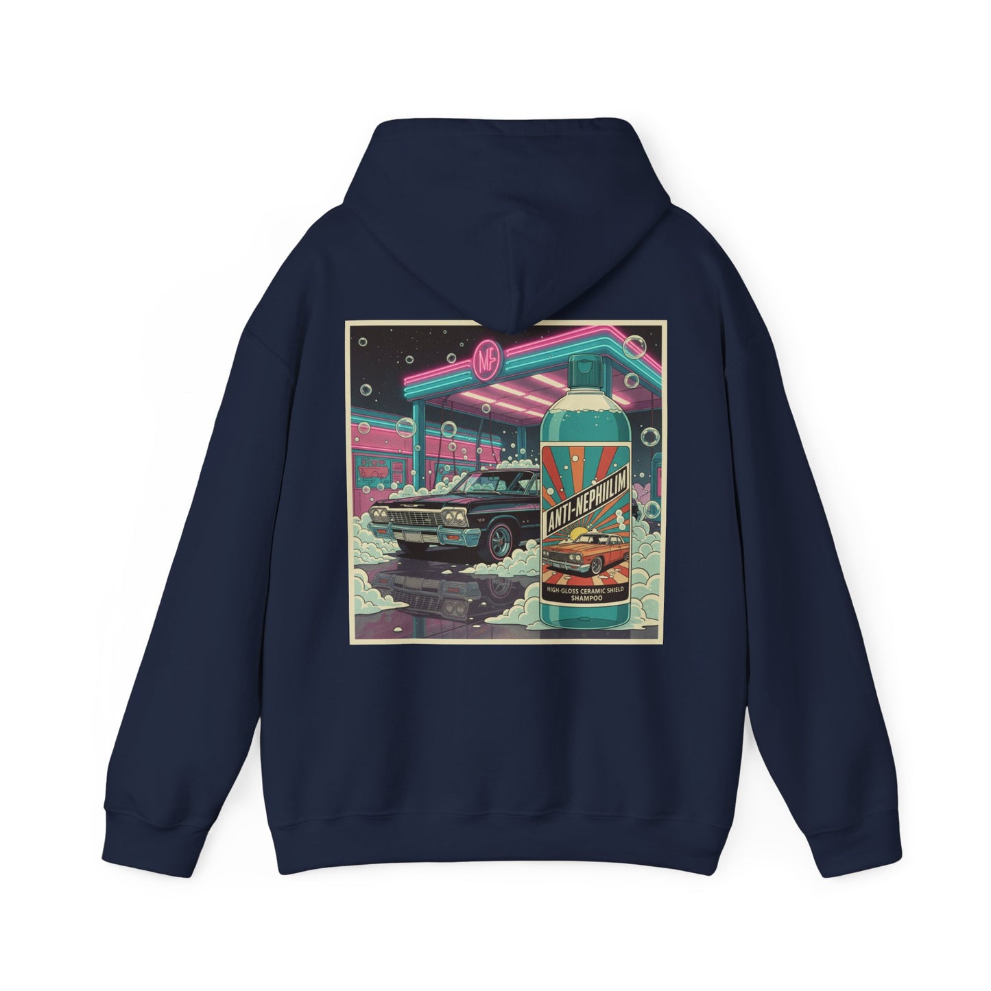 Retro Anti Nephilim Car Wash Hoodie - Kirk Ave. Apparel