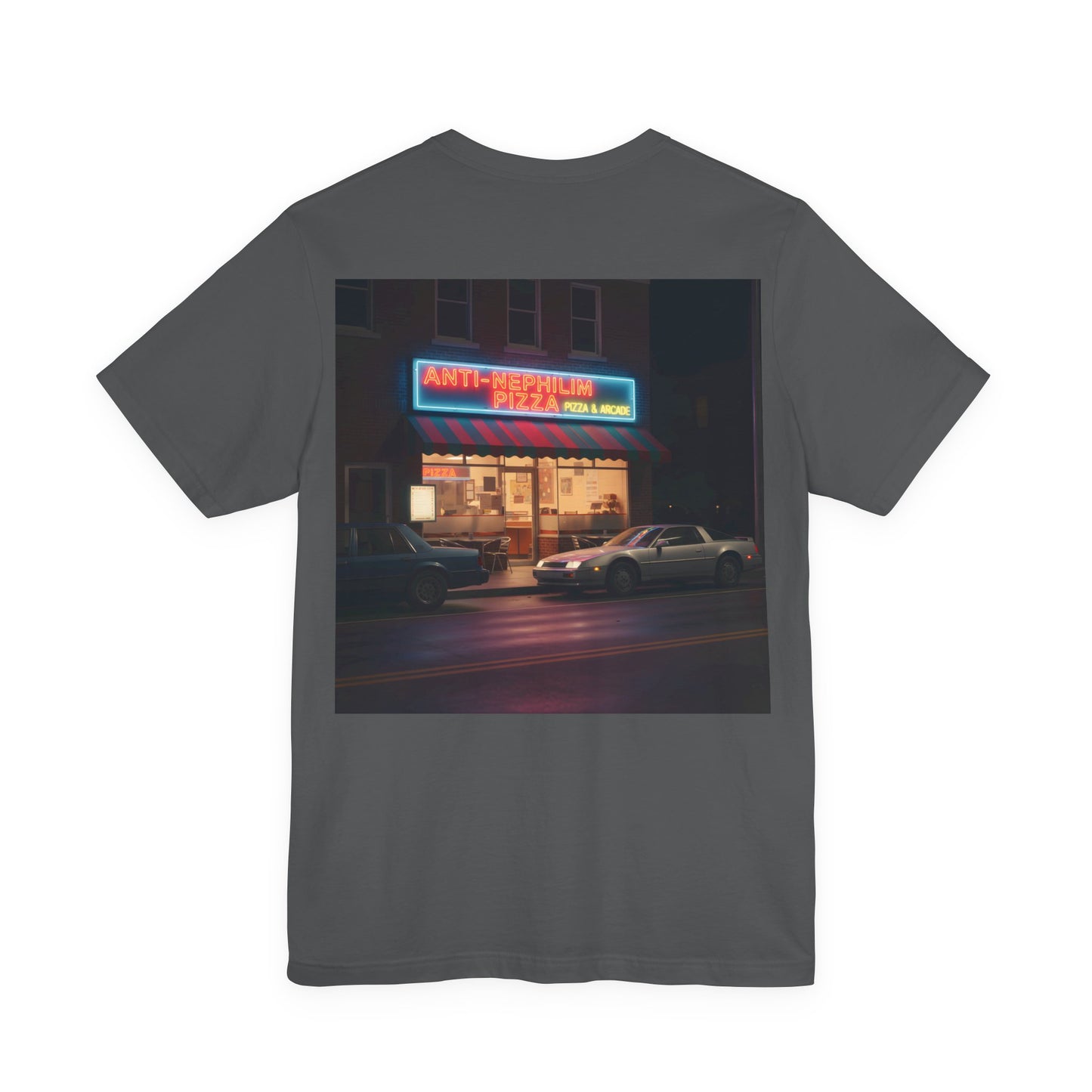 Retro Neon Anti Nephilim Pizza Parlor T Shirt - Kirk Ave. Apparel