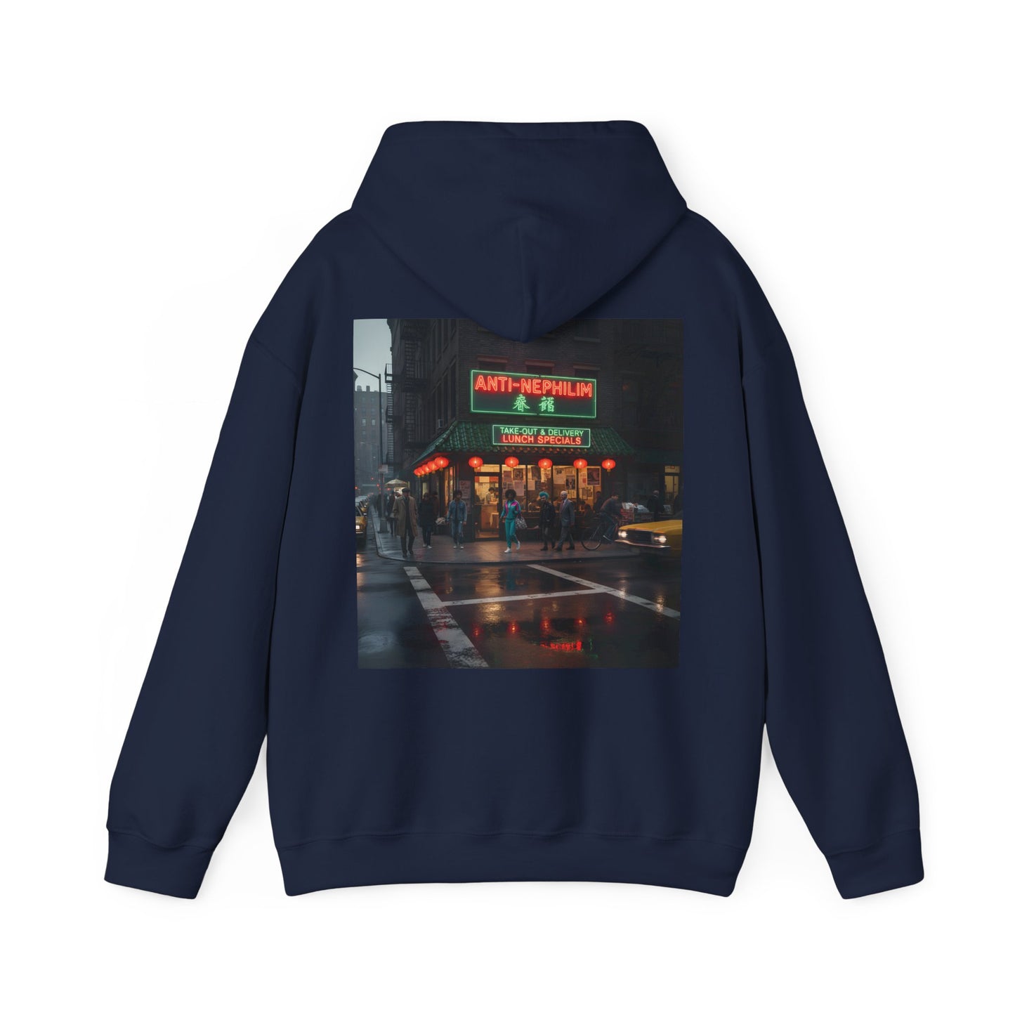 NYC Retro Chinese Anti Nephilim Hoodie - Kirk Ave. Apparel