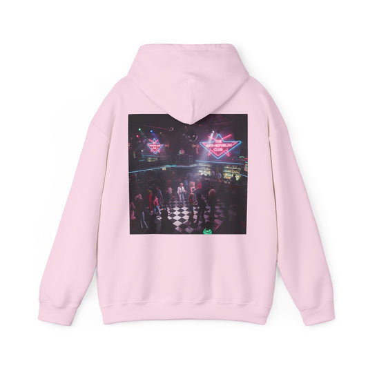 80s Neon Nightclub Anti Nephilim Hoodie - Kirk Ave. Apparel