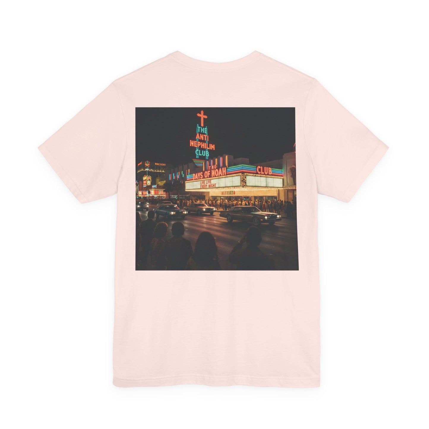 Retro Neon Anti Nephilim Casino T Shirt - Kirk Ave. Apparel