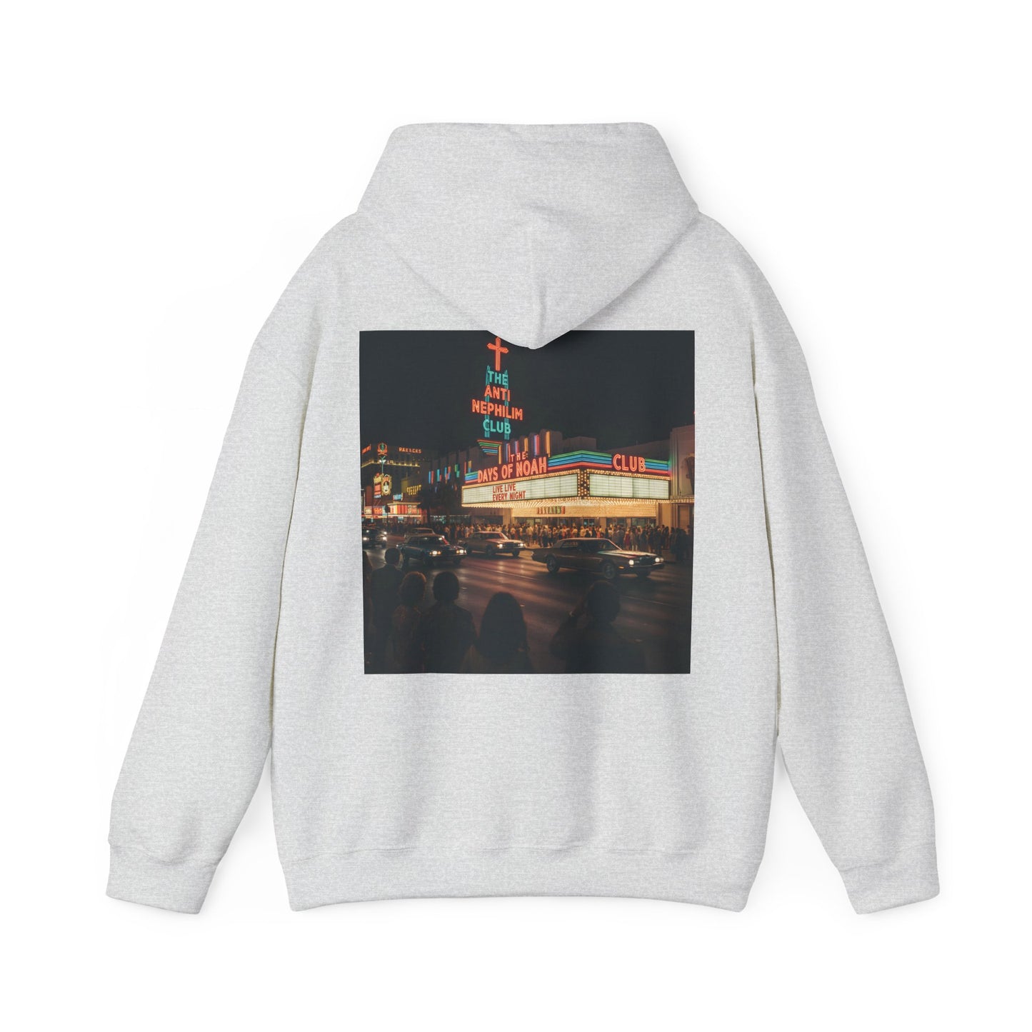 Retro Neon Anti Nephilim Casino Hoodie - Kirk Ave. Apparel
