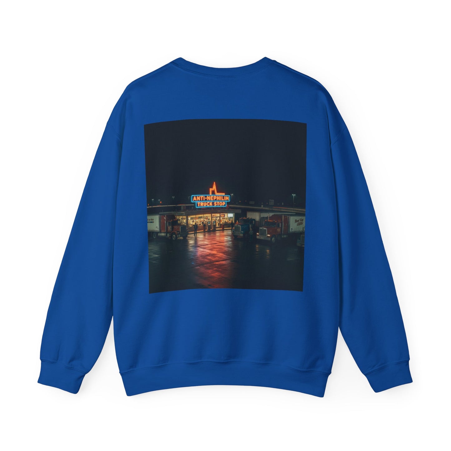 Vintage Neon Anti-Nephilim Truck Stop Sweatshirt — Kirk Ave. Apparel