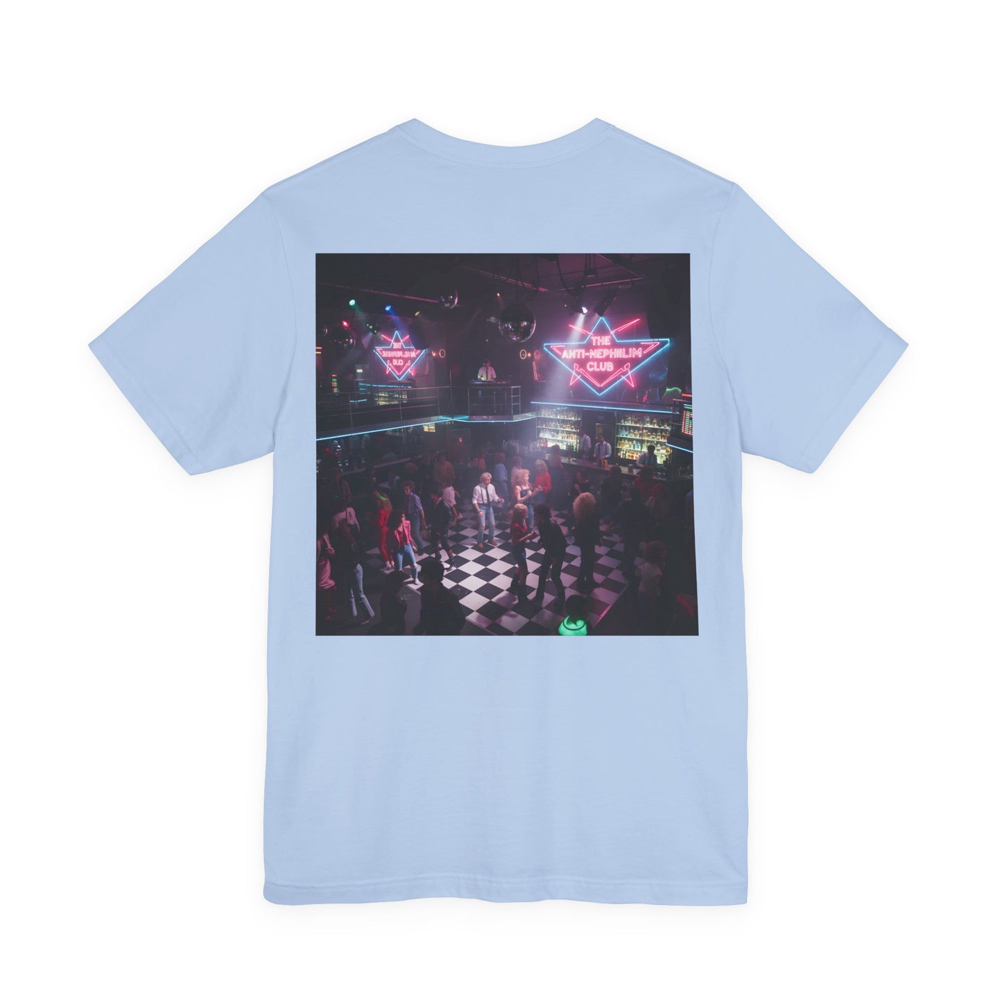 80s Neon Nightclub Anti Nephilim T Shirt - Kirk Ave. Apparel