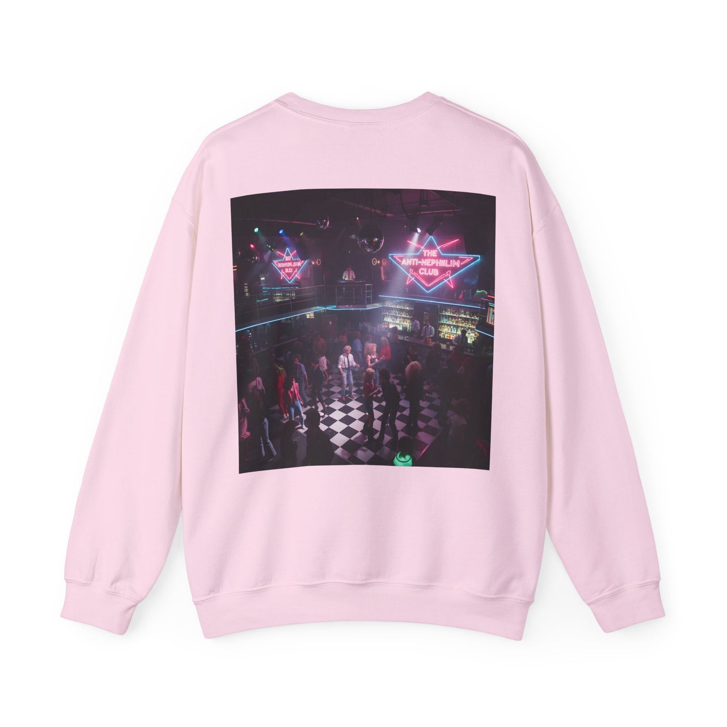 80s Neon Nightclub Anti Nephilim Sweatshirt - Kirk Ave. Apparel