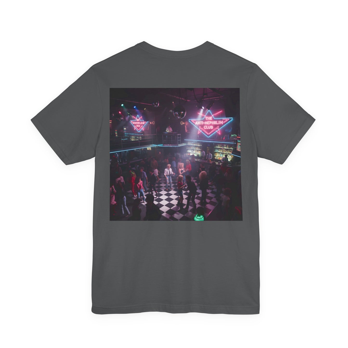 80s Neon Nightclub Anti Nephilim T Shirt - Kirk Ave. Apparel