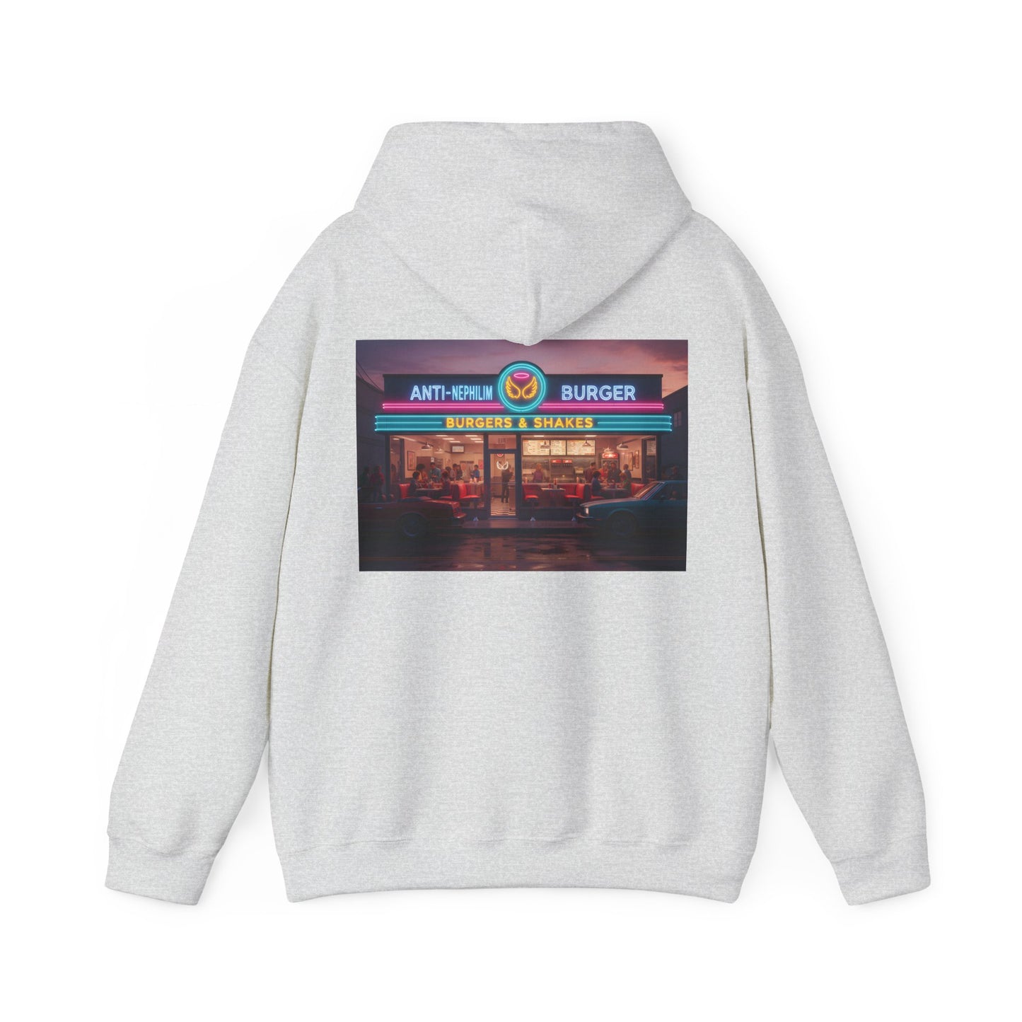 Retro Neon Burger Joint Hoodie — Kirk Ave. Apparel