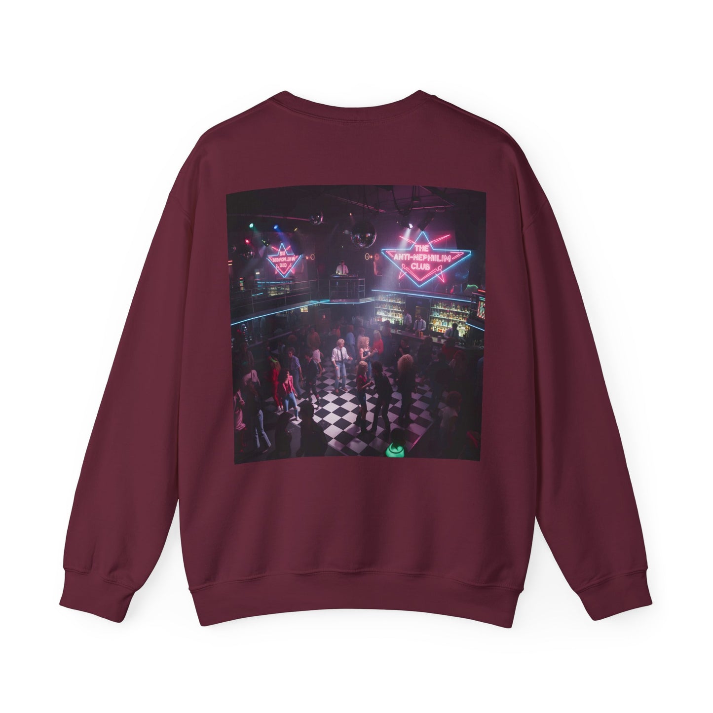 80s Neon Nightclub Anti Nephilim Sweatshirt - Kirk Ave. Apparel