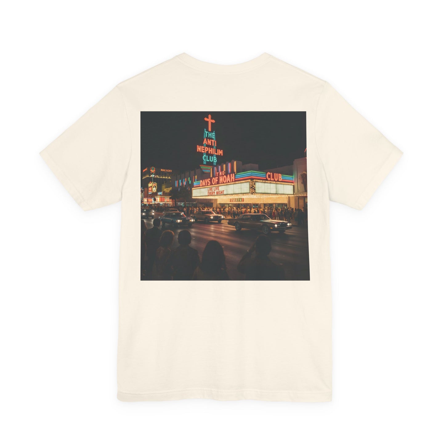 Retro Neon Anti Nephilim Casino T Shirt - Kirk Ave. Apparel