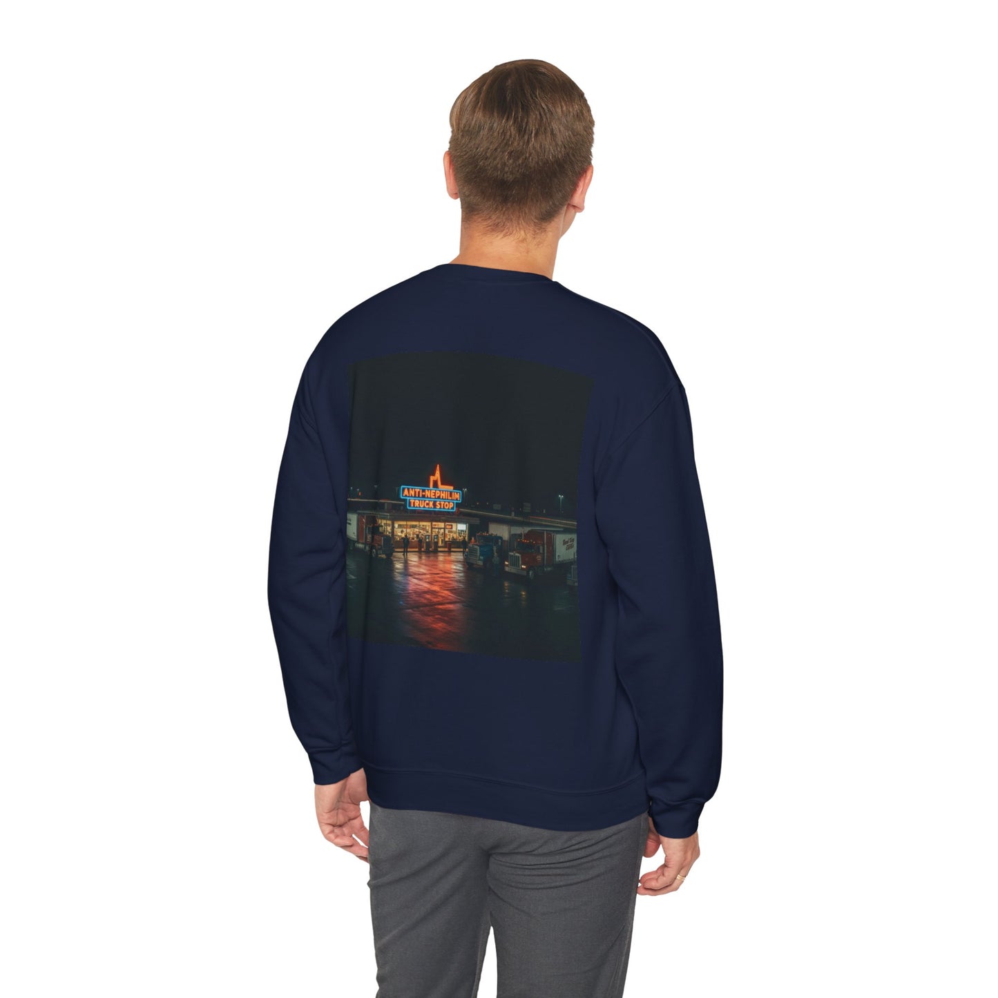 Vintage Neon Anti-Nephilim Truck Stop Sweatshirt — Kirk Ave. Apparel