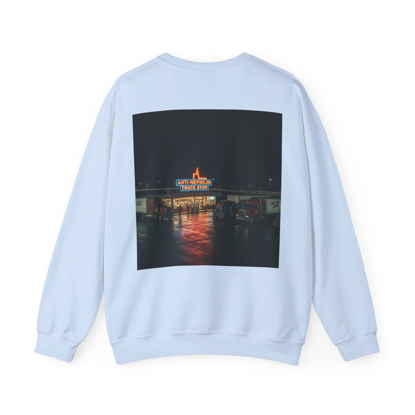 Vintage Neon Anti-Nephilim Truck Stop Sweatshirt — Kirk Ave. Apparel