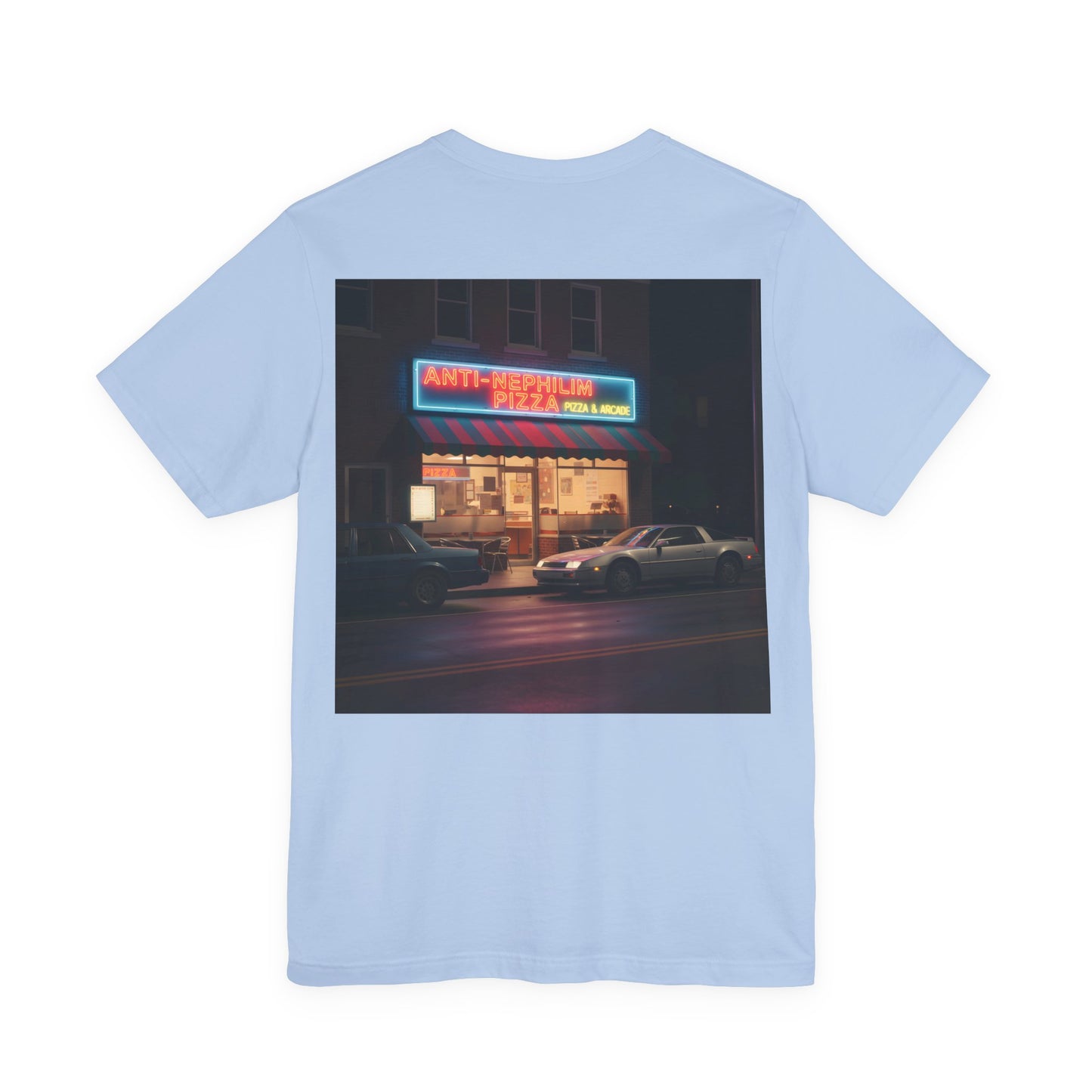 Retro Neon Anti Nephilim Pizza Parlor T Shirt - Kirk Ave. Apparel