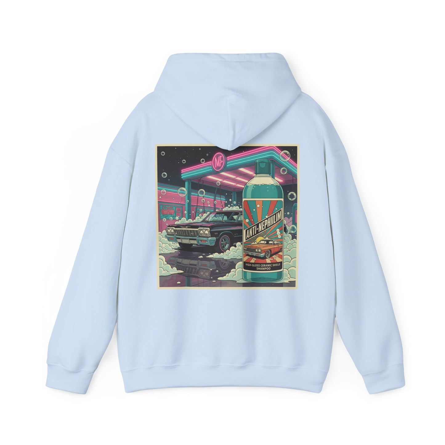 Retro Anti Nephilim Car Wash Hoodie - Kirk Ave. Apparel