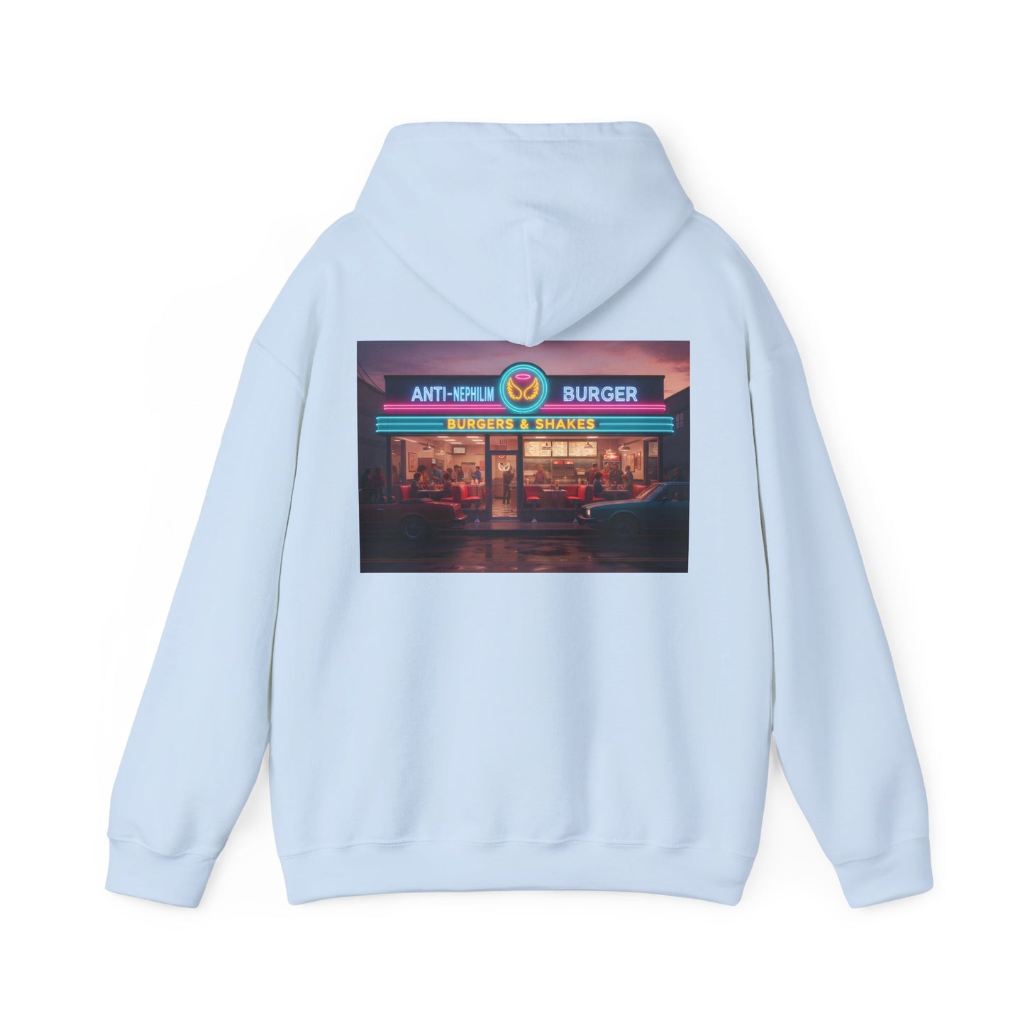 Retro Neon Burger Joint Hoodie — Kirk Ave. Apparel