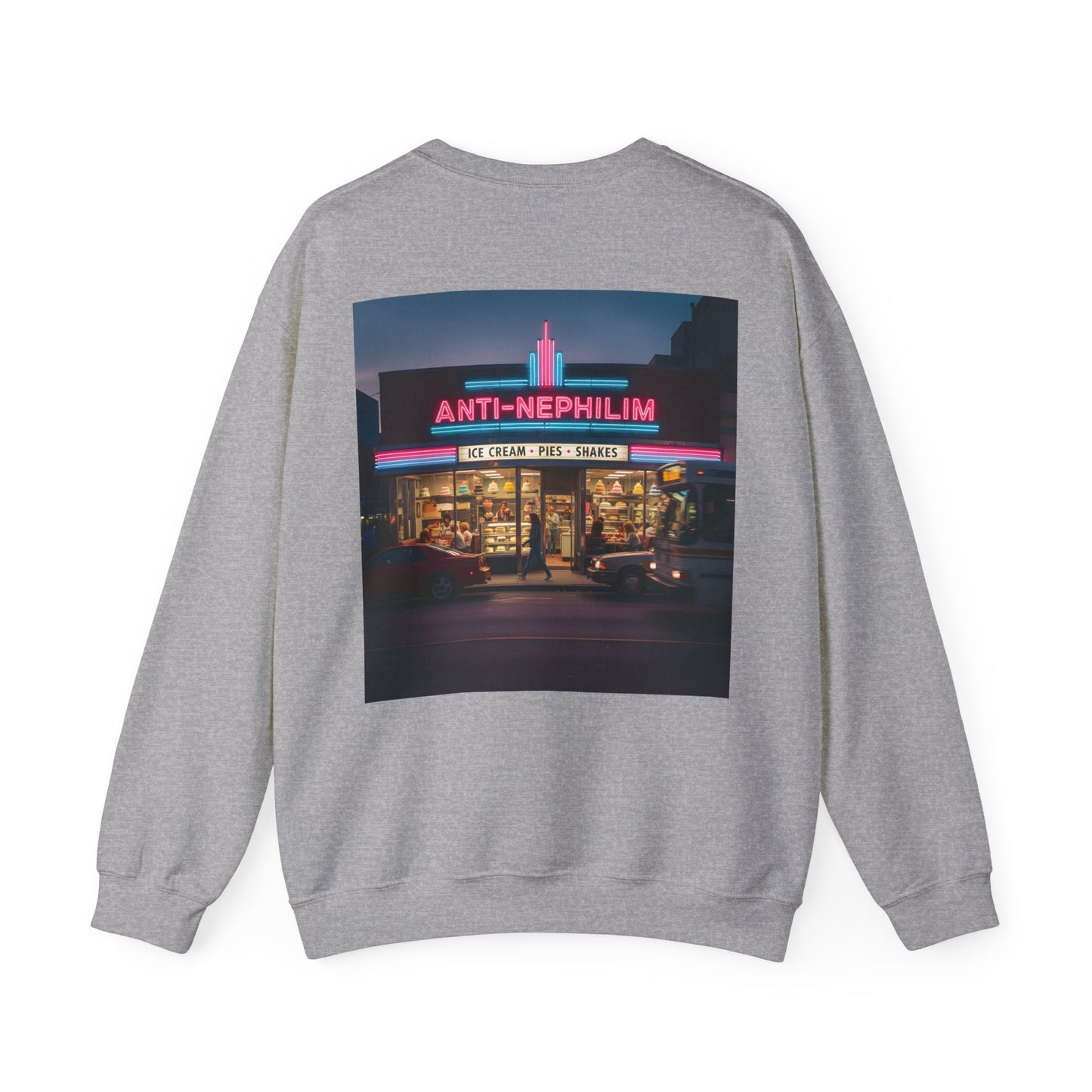 Retro Neon Dessert Diner Anti-Nephilim Sweatshirt — Kirk Ave. Apparel