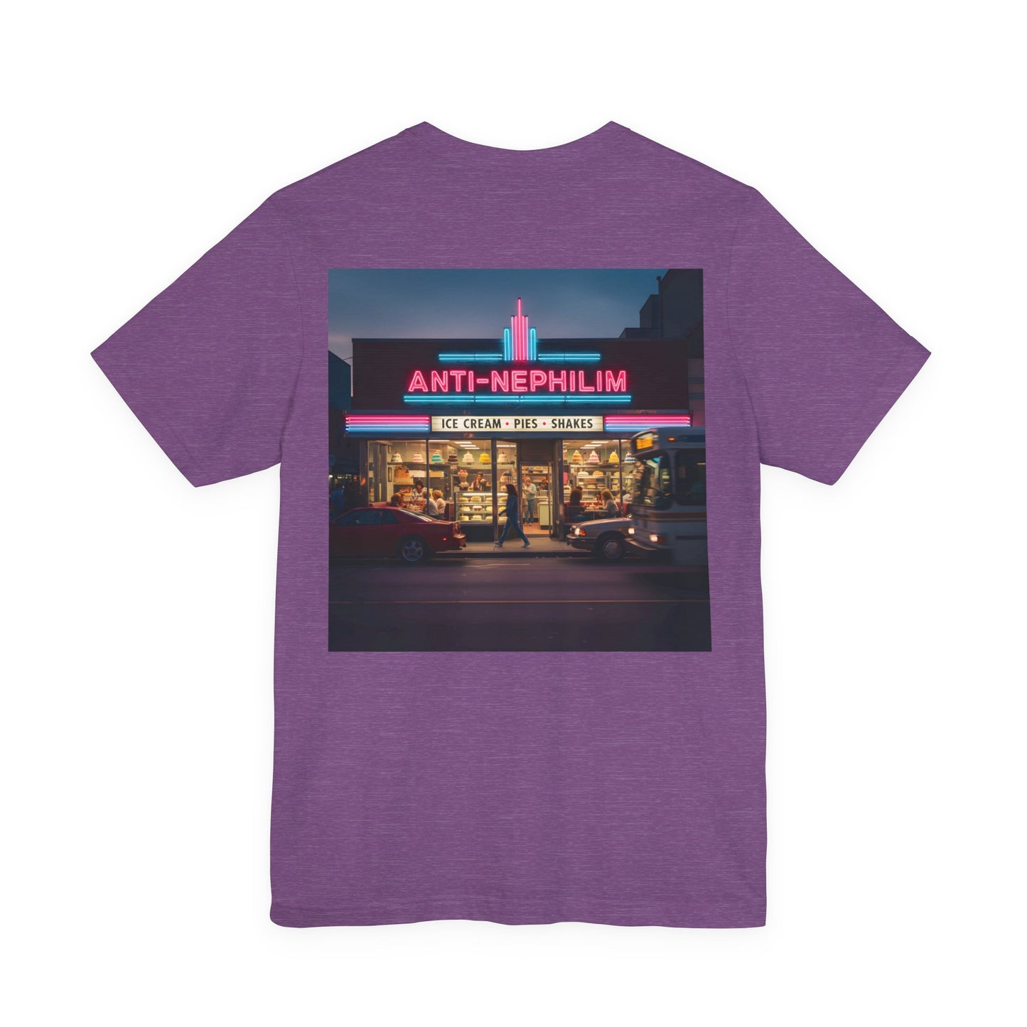 Retro Neon Dessert Diner Anti-Nephilim T Shirt — Kirk Ave. Apparel
